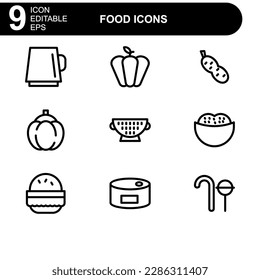 food icon or logo isolated sign symbol vector illustration - high quality black style vector icons