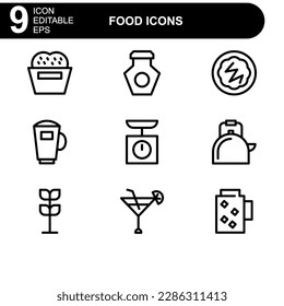 food icon or logo isolated sign symbol vector illustration - high quality black style vector icons