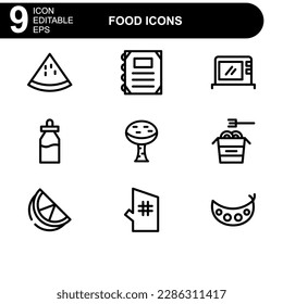 food icon or logo isolated sign symbol vector illustration - high quality black style vector icons