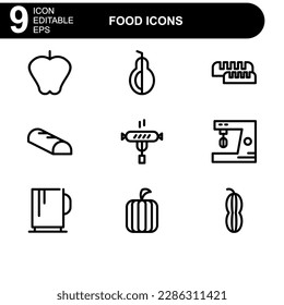 food icon or logo isolated sign symbol vector illustration - high quality black style vector icons