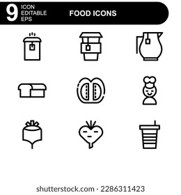 food icon or logo isolated sign symbol vector illustration - high quality black style vector icons