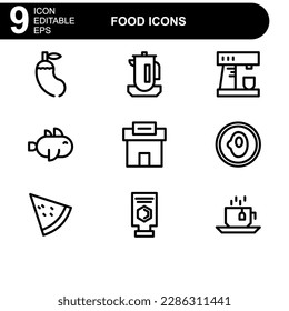 food icon or logo isolated sign symbol vector illustration - high quality black style vector icons