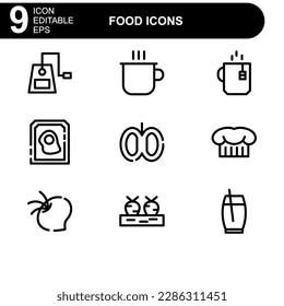 food icon or logo isolated sign symbol vector illustration - high quality black style vector icons