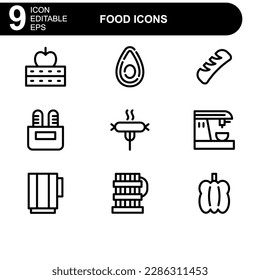 food icon or logo isolated sign symbol vector illustration - high quality black style vector icons