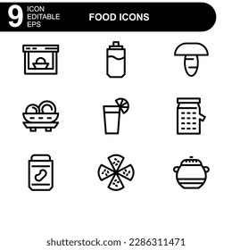 food icon or logo isolated sign symbol vector illustration - high quality black style vector icons