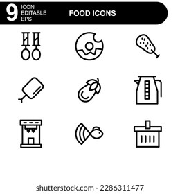 food icon or logo isolated sign symbol vector illustration - high quality black style vector icons
