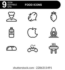 food icon or logo isolated sign symbol vector illustration - high quality black style vector icons