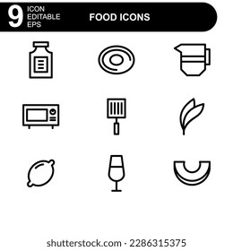 food icon or logo isolated sign symbol vector illustration - high quality black style vector icons