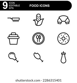 food icon or logo isolated sign symbol vector illustration - high quality black style vector icons