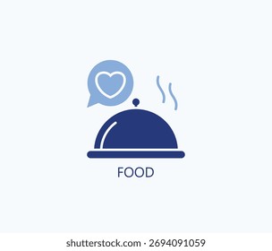 Icono de comida o Ilustración vectorial aislada del logotipo