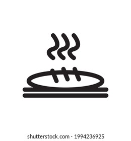 food icon or logo vector illustration of isolated sign symbol, vector illustration with high quality black outline.