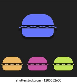 food icon in multi color. Simple glyph vector of Ban set for UI and UX, website or mobile application on white background