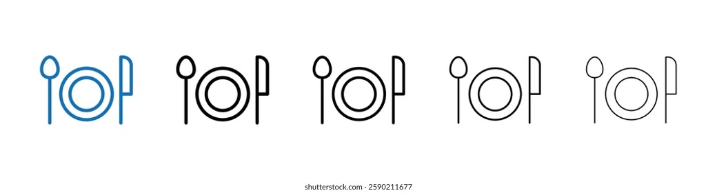 Food icon Outline vector logo for web ui