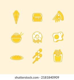 Food Icon Pack Vector Illustration