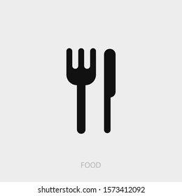 Food icon. Restaurant icon. New trendy food vector illustration symbol