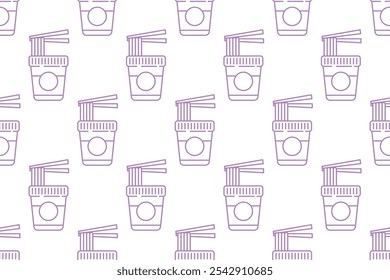 Ícone de comida plano de fundo padrão sem costura. Fundo de padrão sem emenda do alimento no design de estilo monoline