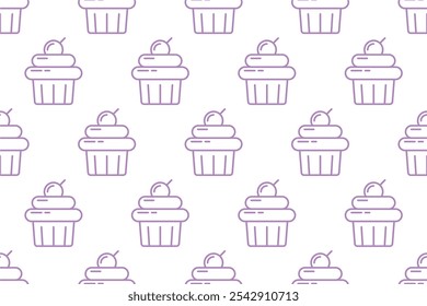Icono de comida sin patrón de fondo. Fondo de patrón inconsútil de la comida en diseño de estilo monoline