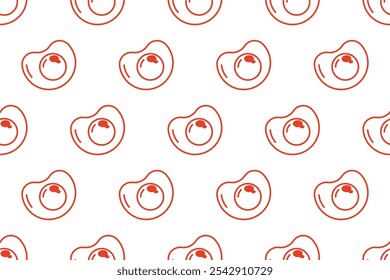 Lebensmittel-Symbol nahtlose Muster Hintergrund. Lebensmittel nahtlose Muster Hintergrund im Monoline Stil Design