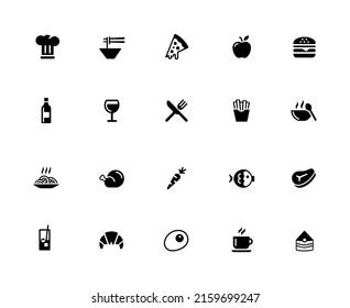 Food Icon Set 1 of 2 - 32px Solid