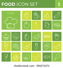 Food icon set 1 - EPS format vector