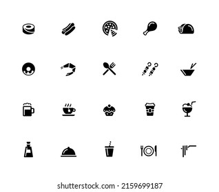 Food Icon Set 2 of 2 - 32px Solid