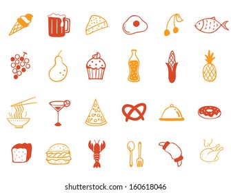 conjunto de ícones food  