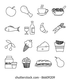 Food icon set
