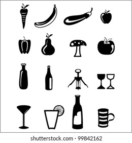 Food icon set