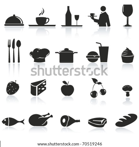 Food Icon Set Stock Vector (Royalty Free) 70519246 - Shutterstock