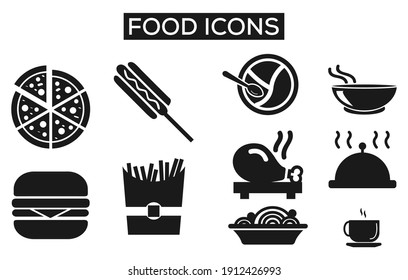 food icon set collection. food vector collection