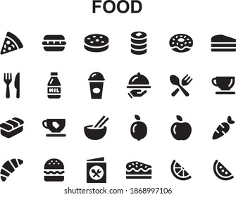 food icon set. fast food icon vector