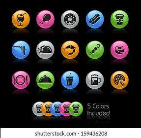 Food Icon set / The file Includes 5 color versions in different layers.