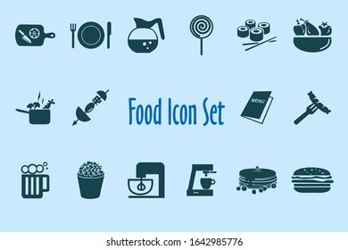 Food Icon Set.
Flat Vector Illustration.