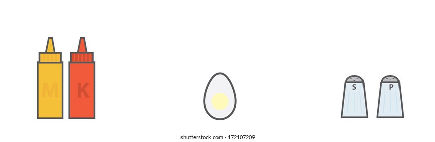 Food icon set \ Minimalism \ Simple Design