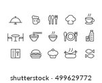 food icon set, vector