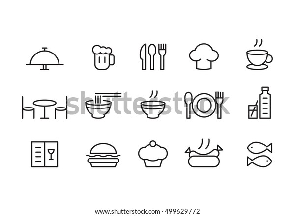 food icon set,\
vector