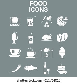 Similar Images, Stock Photos & Vectors of Food icon set. Vector concept