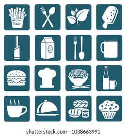 Food icon set vector design