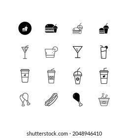 Food icon set vector design.