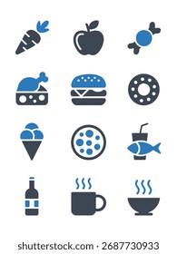 Food icon set. Vector design