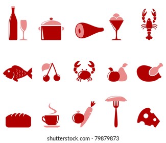Food icon set vector format.