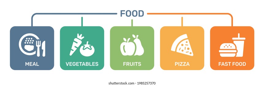 Food icon set. Vector illustration