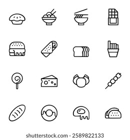 food icon set vector illustration