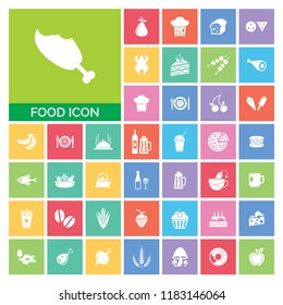 Food icon Set. Very Useful Food icon Set Simple illustration. Icons Useful For Web, Mobile, Software & Apps. Eps-10.