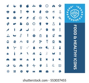 
Food icon set,clean vector