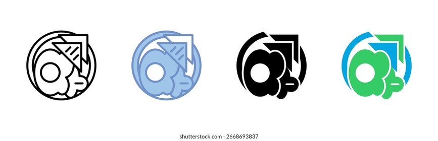 Food icon sheet multiple style collection