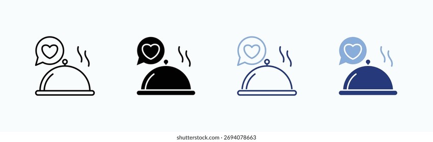 Food Icon Sheet Multiple Style Collection Isolated Vector