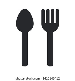 food icon symbol sign, logo template, with spoon and fork, vector, eps 10