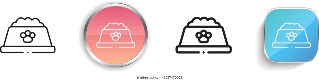 food icon. Thin Linear, Regular and Button Style Design Isolated On White Background