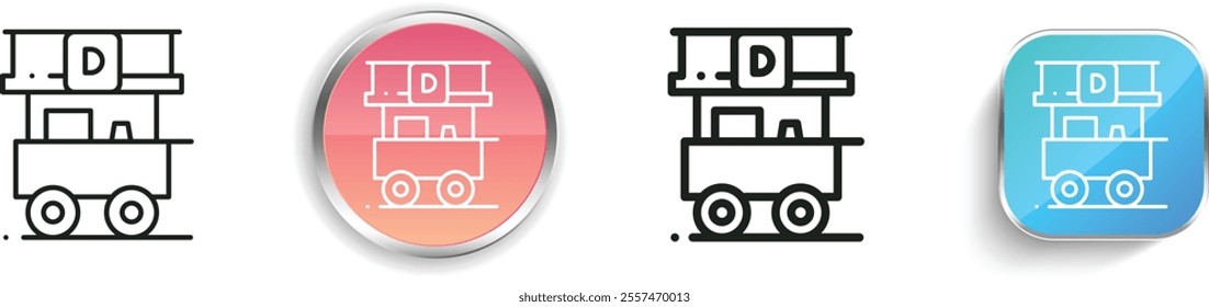 food icon. Thin Linear, Regular and Button Style Design Isolated On White Background